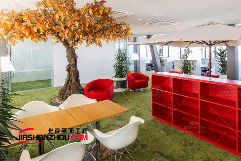 北京圣園工程植物與仿真樹體結合式景觀設計