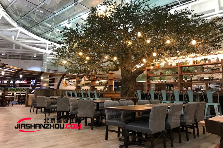 北京圣園關于極簡仿真樹裝飾的布局提示和美圖欣賞
