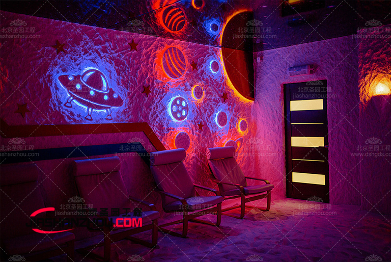 洞穴主題汗蒸鹽療房制作方案遵循簡單優雅的設計原則