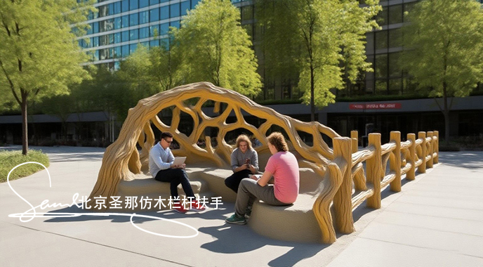 jimeng-2025-06-25-8582-正在施工制作的旅游區樓梯室外安全圍欄設計制作過程，美工正在施工制作，先用鋼筋焊接....jpeg
